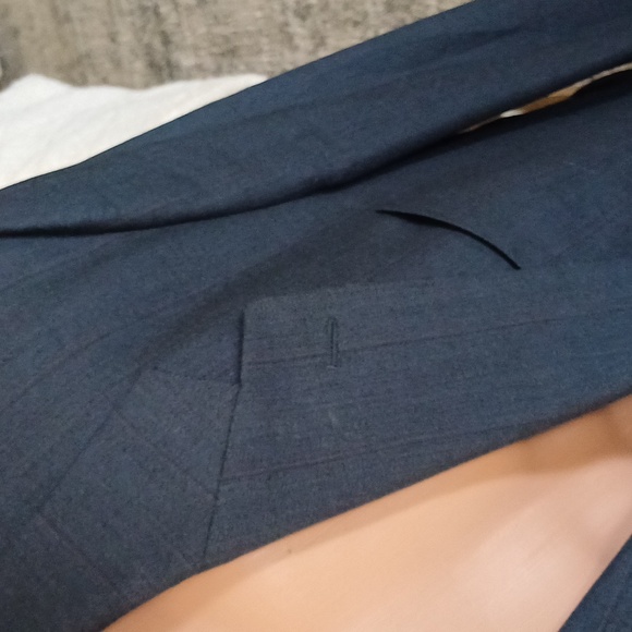 Burberry Vintage Navy Blue 100% Wool Suit Jacket 44 Burberrys - Picture 4 of 16